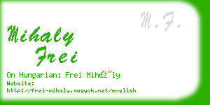 mihaly frei business card